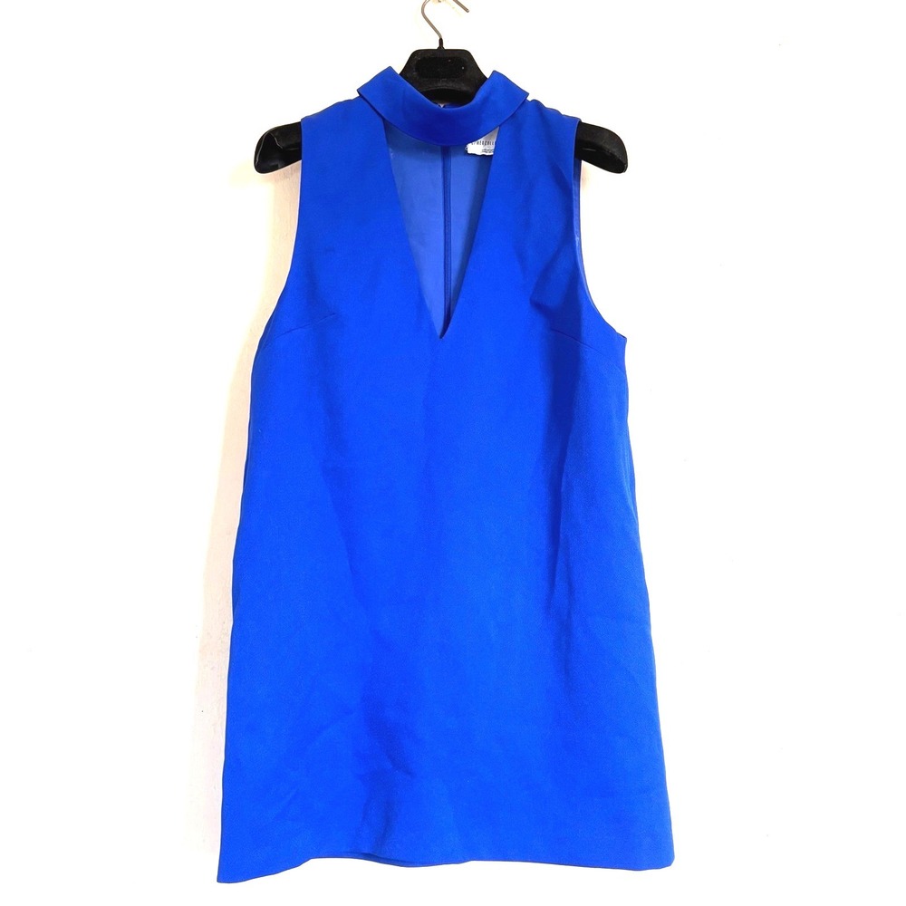 C/MEO COLLECTIVE Cobalt Blue Choker Neck Sleeveless Mini Dress CX150407D Size S